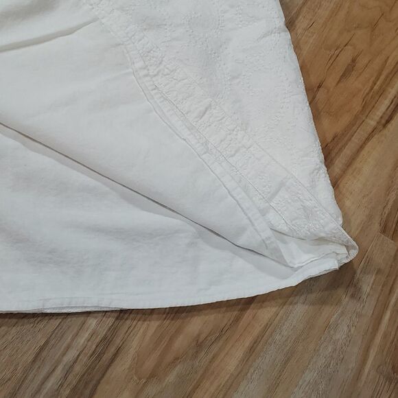 🔺️Tommy Hilfiger White Textured Paisley Print Wrap Belted Skirt Size 6 - Picture 4 of 8